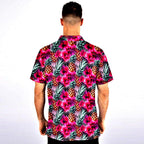 Pineapples & Hibiscus Mens Polo Shirt