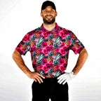 Pineapples & Hibiscus Mens Polo Shirt