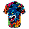 tropical wolves graphic t-shirt, back - King Killers Apparel