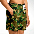 Woodland Camouflage Athletic Shorts