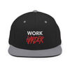 WORK HARDER - Motivational Snapback Hat, Black / Silver - King Killers