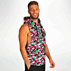 Athletic Drop Armhole Hoodie - Watermelon Camouflage