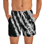 Zebra Print Swim Trunks
