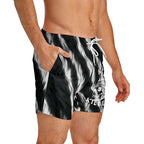 Zebra Print Swim Trunks